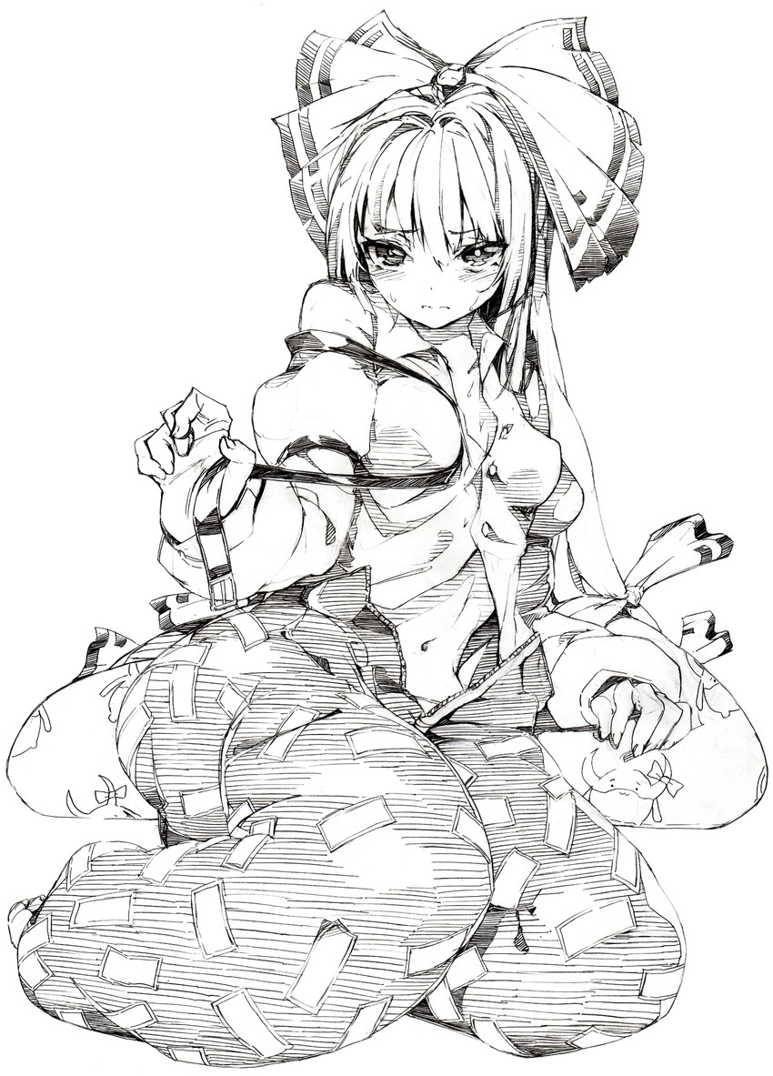 fujiwara no mokou, kamishirasawa keine, and ex-keine (touhou) drawn by oshake