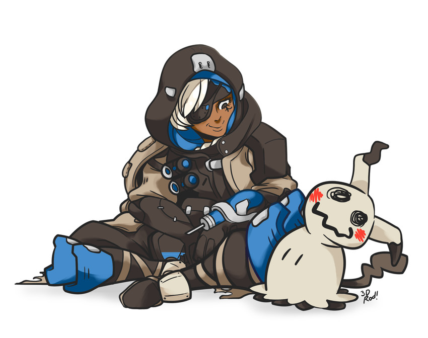 mimikyu and ana (pokemon and 3 more) drawn by 3d_rod!