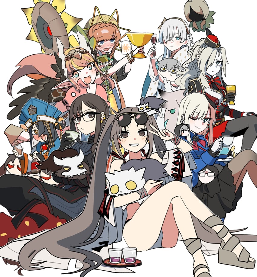 waver velvet, anastasia, yu mei-ren, reines el-melloi archisorte, lord el-melloi ii, and 8 more (fate and 1 more) drawn by samochau