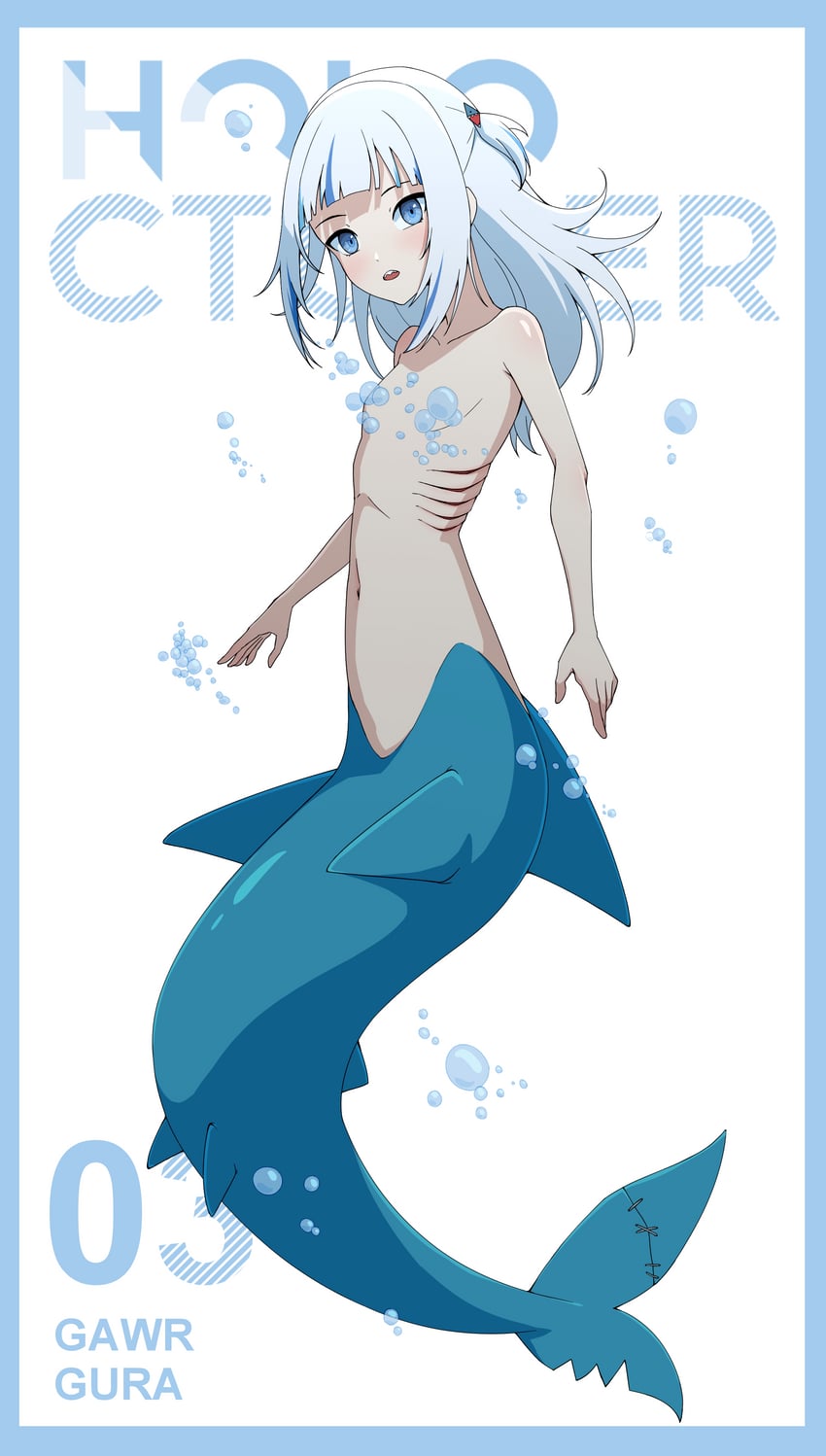 gawr gura (hololive and 1 more) drawn by daydarion