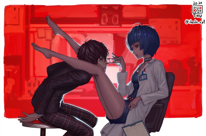 amamiya ren and takemi tae (persona and 1 more) drawn by ikeda_(cpt)