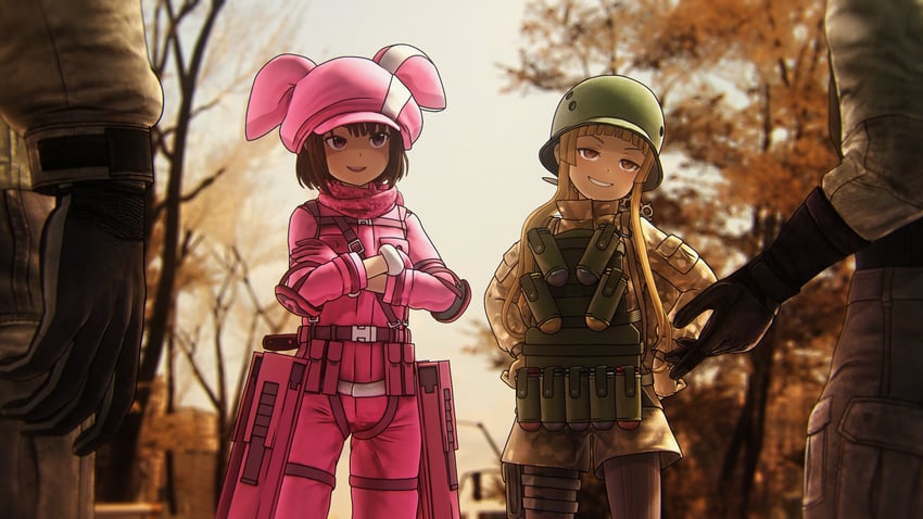 llenn and fukaziroh (sword art online and 1 more) drawn by corp