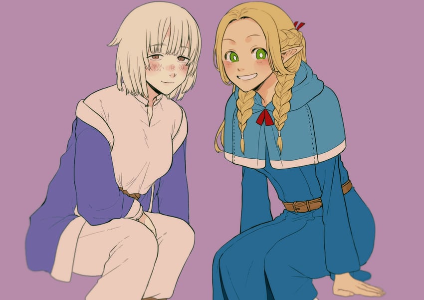 marcille donato and falin touden (dungeon meshi) drawn by umum_yuyu