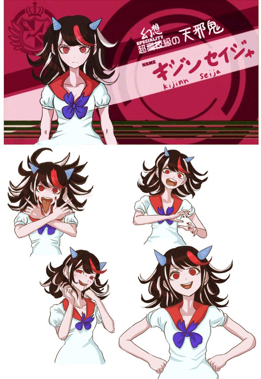 kijin seija and enoshima junko (touhou and 2 more) drawn by momoyamiya