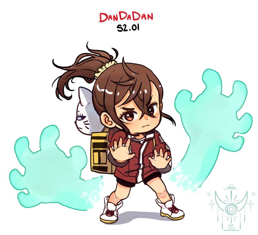 ayase momo and turbo granny (dandadan) drawn by honnii