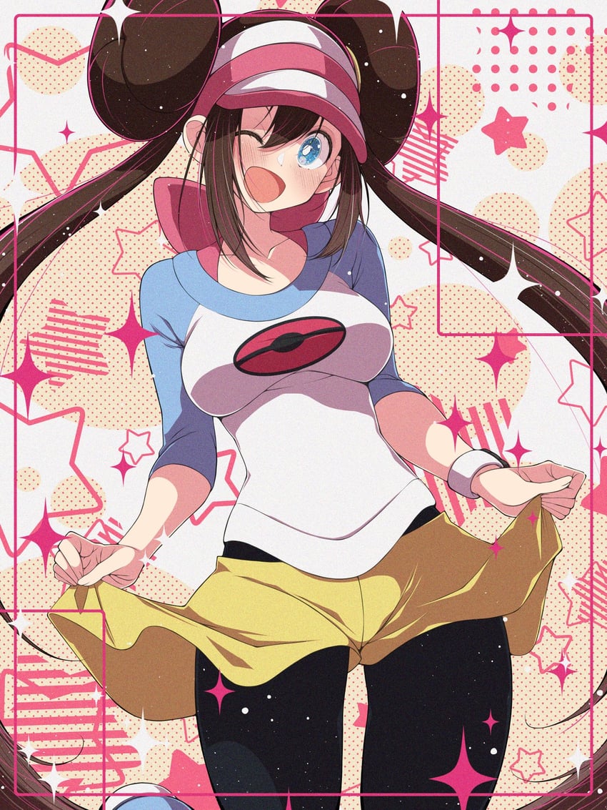 rosa (pokemon and 1 more) drawn by fujiwara_hiro_(kaede_ciao)