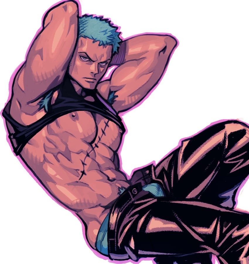 roronoa zoro (one piece) drawn by absolum_art