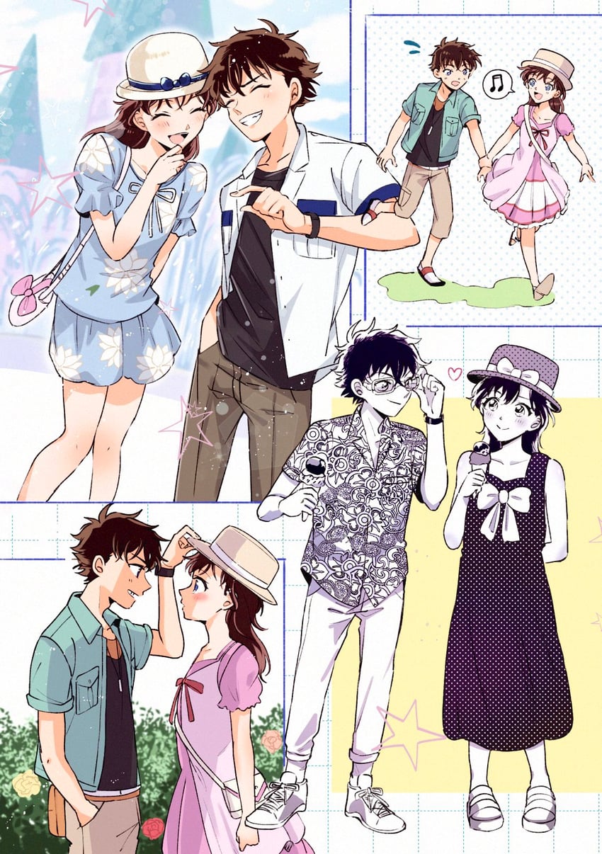 kuroba kaito and nakamori aoko (magic kaito) drawn by d_maichan0213