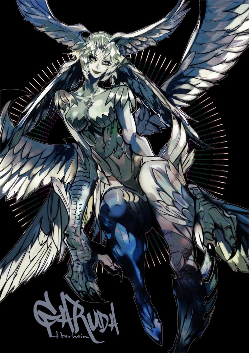 garuda (final fantasy and 1 more) drawn by herheim