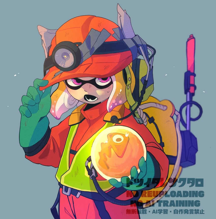 inkling player character and inkling boy (splatoon and 1 more) drawn by 39_uxue