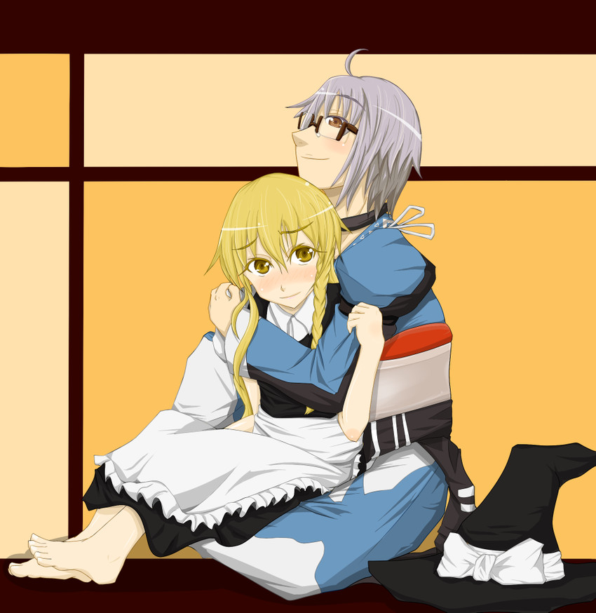 kirisame marisa and morichika rinnosuke (touhou) drawn by matsura_(nagatosan)