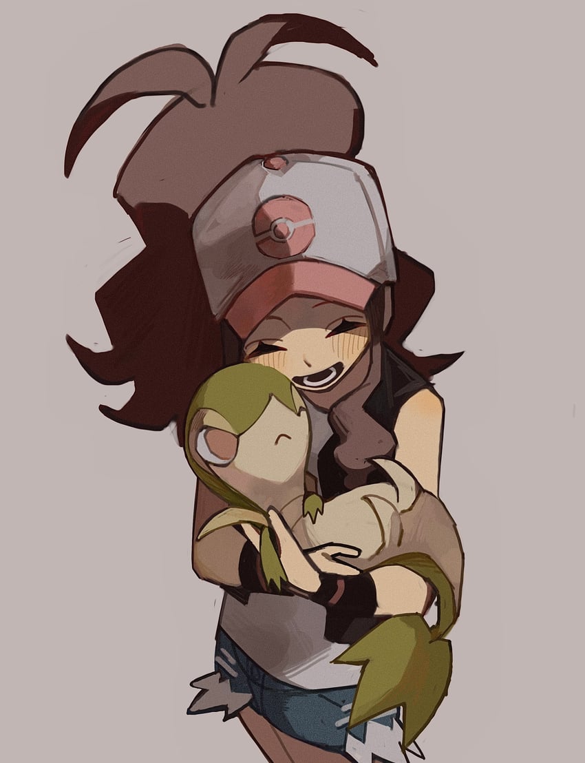 hilda and snivy (pokemon and 1 more) drawn by 950magi618