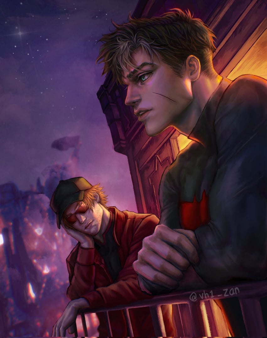 jason todd, red hood, roy harper, and arsenal (dc comics and 2 more) drawn by vh1_zan
