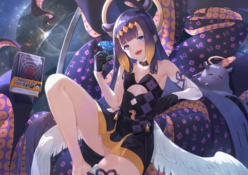 ninomae ina'nis, takodachi, and ao-chan (hololive and 1 more) drawn by kinoko_(shikimylove)