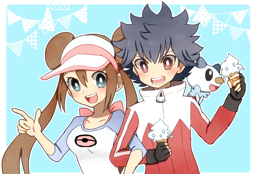 rosa and hugh (pokemon and 1 more) drawn by ako_(ako0905)