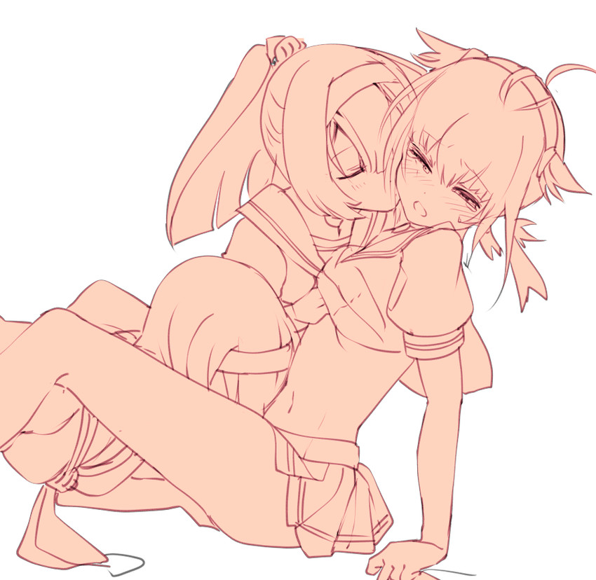 hatsuzuki, akizuki, and teruzuki (kantai collection) drawn by cis_(carcharias)