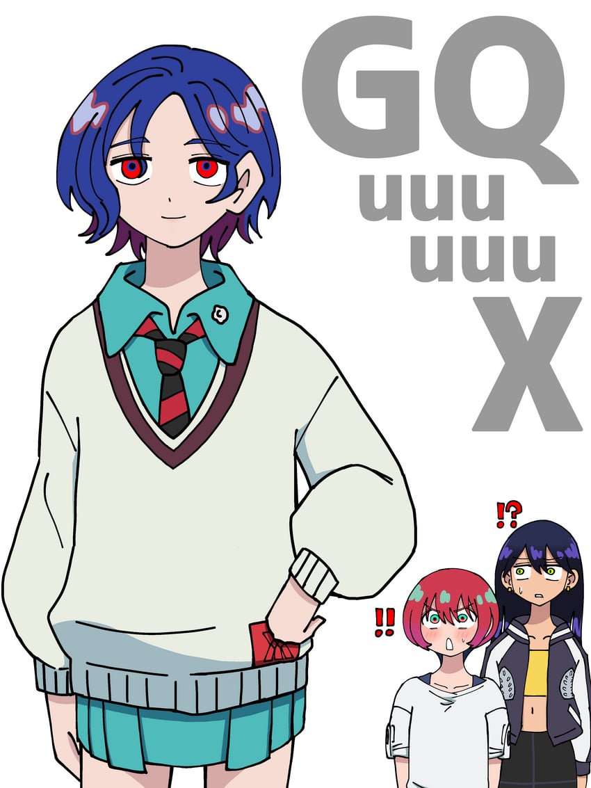 amate yuzuriha, shuji ito, and nyaan (gundam and 1 more) drawn by ogata_(mm_ogata_rkgk)