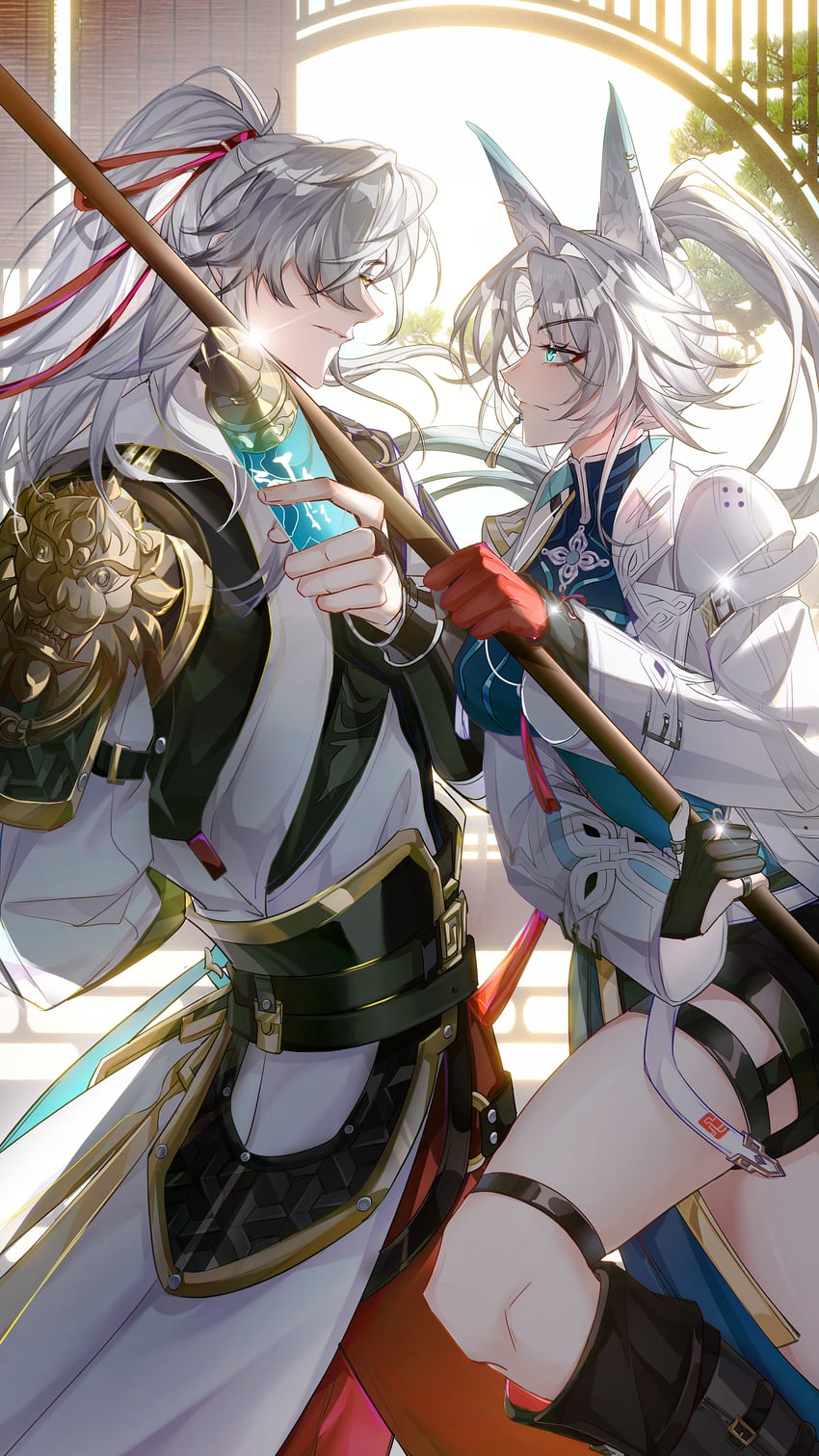 feixiao and jing yuan (honkai and 1 more) drawn by shenjudongmandabanban