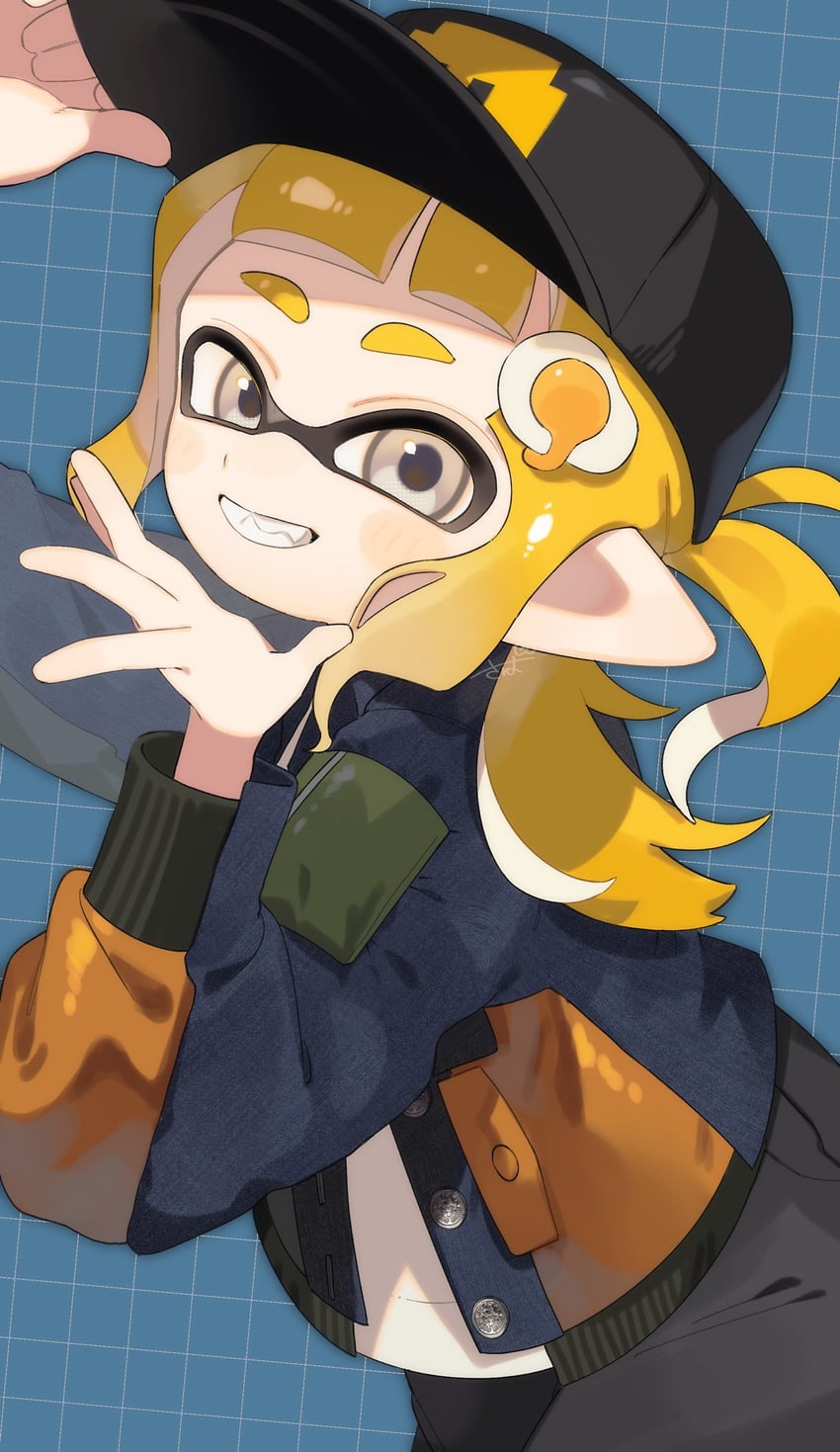 inkling player character and inkling girl (splatoon and 1 more) drawn by sabata_saba