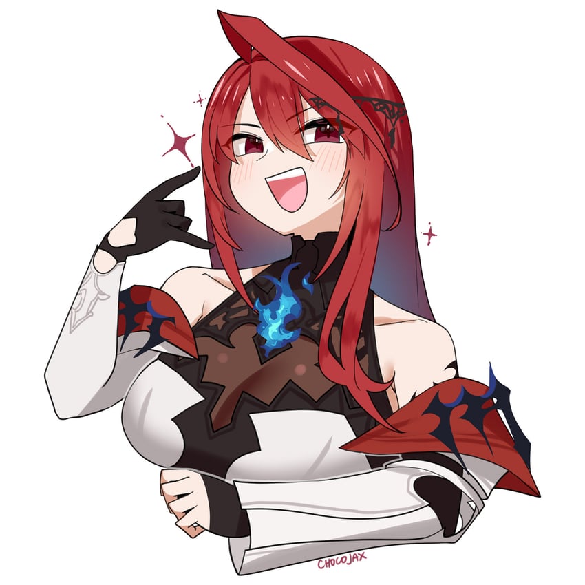 elizabeth rose bloodflame (hololive and 1 more) drawn by chocojax
