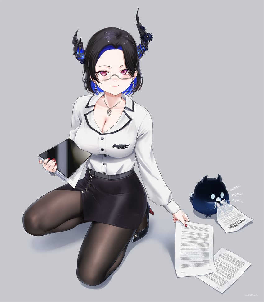nerissa ravencroft and jailbird (hololive and 1 more) drawn by beleven