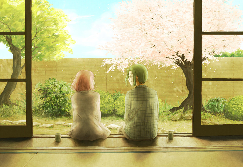 protagonist and morimura sakuya (tokimeki memorial and 2 more) drawn by maru_come