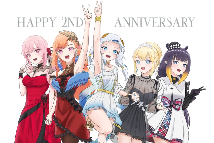 gawr gura, mori calliope, ninomae ina'nis, takanashi kiara, and watson amelia (hololive and 1 more) drawn by reylan520