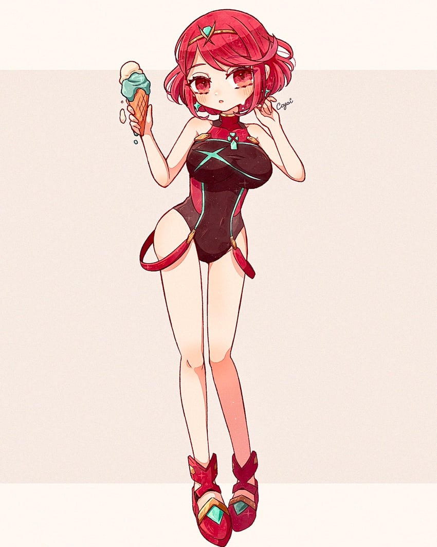 pyra (xenoblade chronicles and 1 more) drawn by co_09vrg