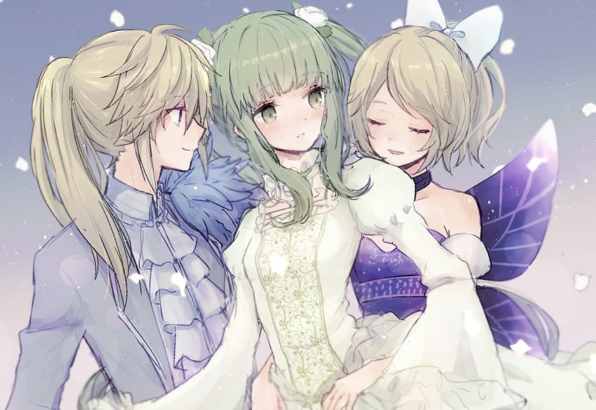 hatsune miku, kagamine rin, and kagamine len (vocaloid and 1 more) drawn by ebi_(yzpiyo039)
