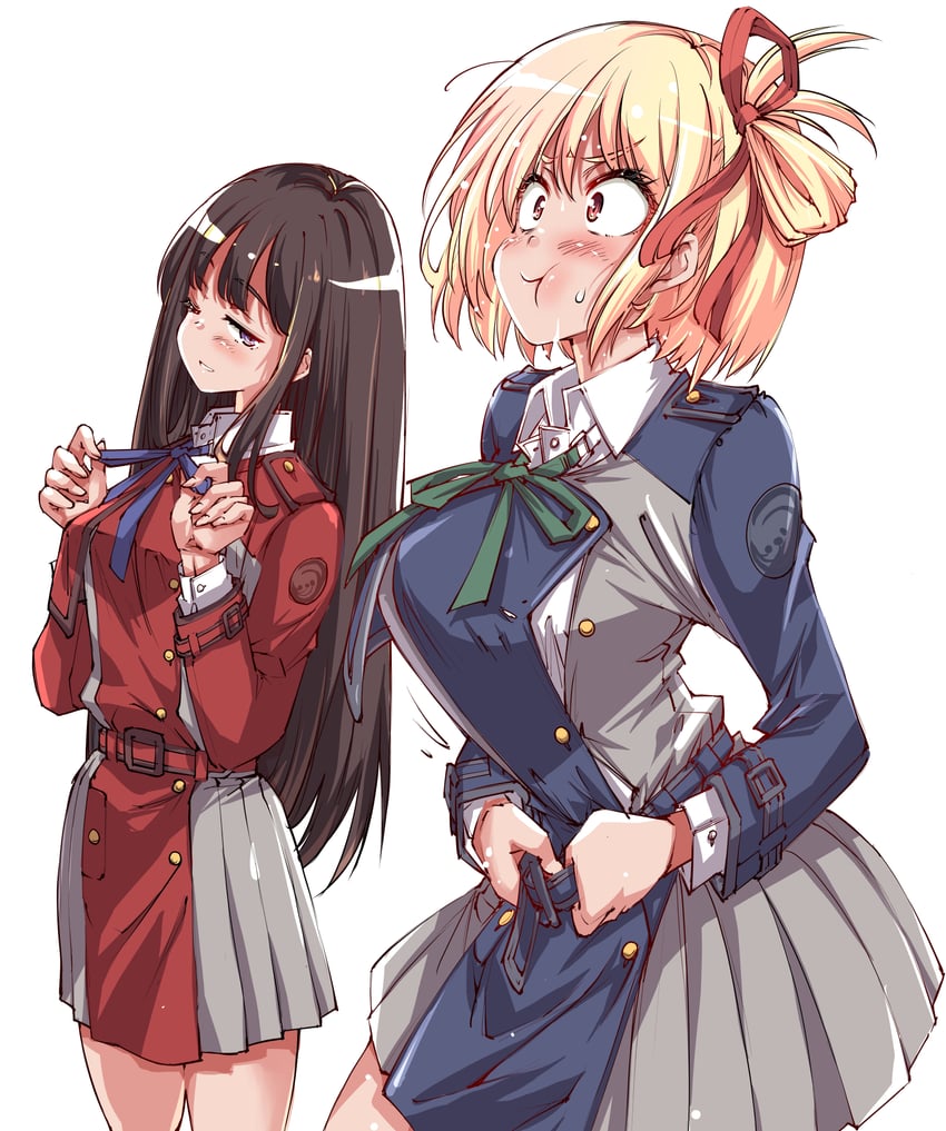 nishikigi chisato and inoue takina (lycoris recoil) drawn by yazawa_mana