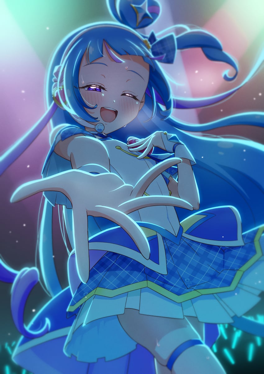 aokaze nana and cure wink (precure and 1 more) drawn by tiler_(tiler00)