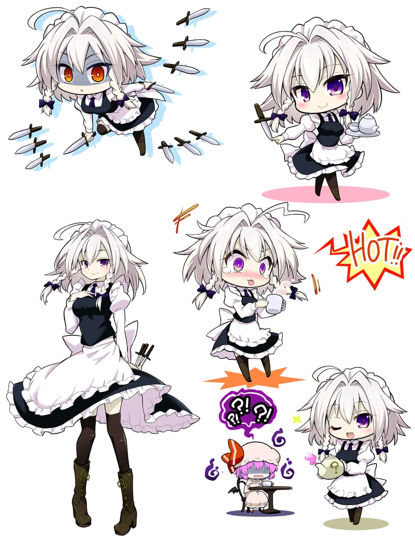 remilia scarlet and izayoi sakuya (touhou) drawn by futa_(nabezoko)