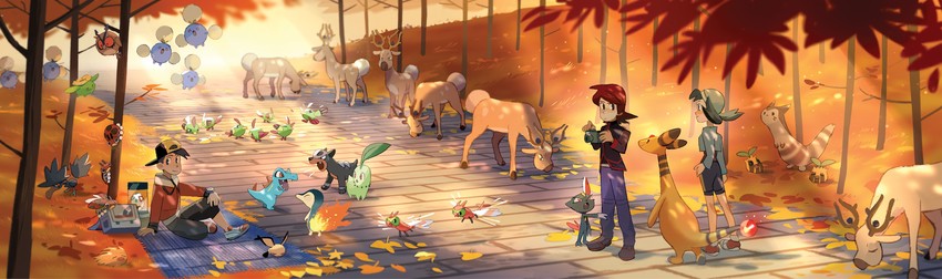 ethan, silver, kris, cyndaquil, chikorita, and 16 more (pokemon and 1 more) drawn by alexandra_nyerges