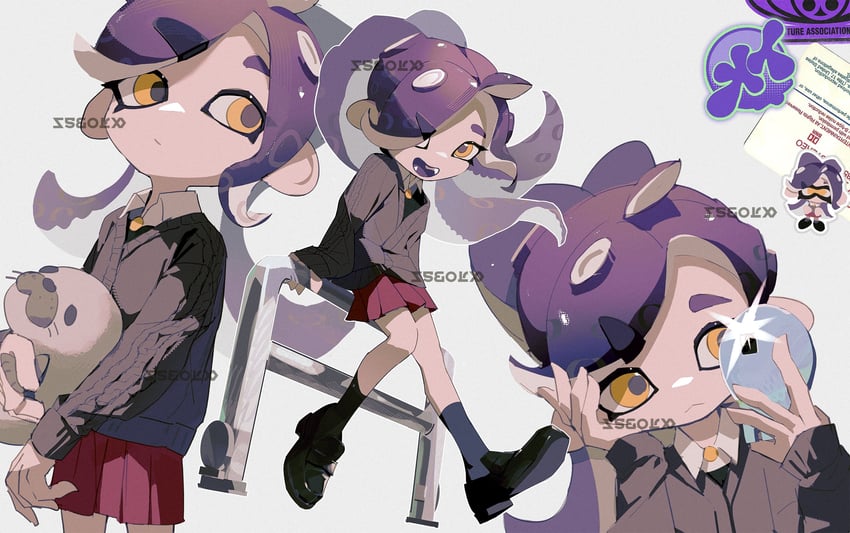 octoling player character and octoling girl (splatoon) drawn by lemon_dou_oishii