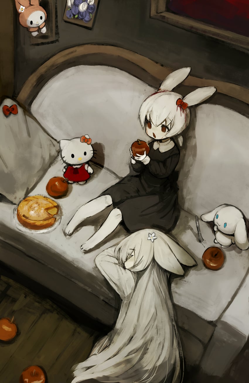 cinnamoroll, hello kitty, and my melody (original and 4 more) drawn by shirokujira
