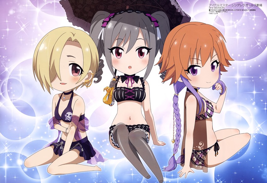 shirasaka koume, kanzaki ranko, and ninomiya asuka (idolmaster and 3 more) drawn by agemono and takatsu_tomoko