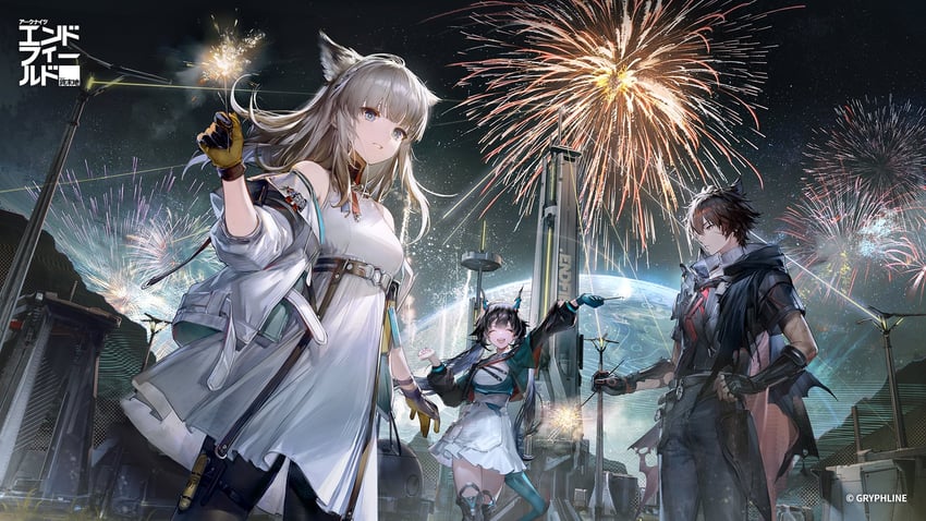 perlica, chen qianyu, and wulfgard (arknights and 1 more)