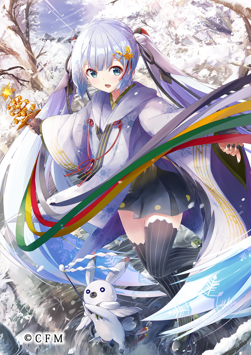 hatsune miku, yuki miku, and rabbit yukine (vocaloid and 1 more) drawn by daidou_(demitasse)