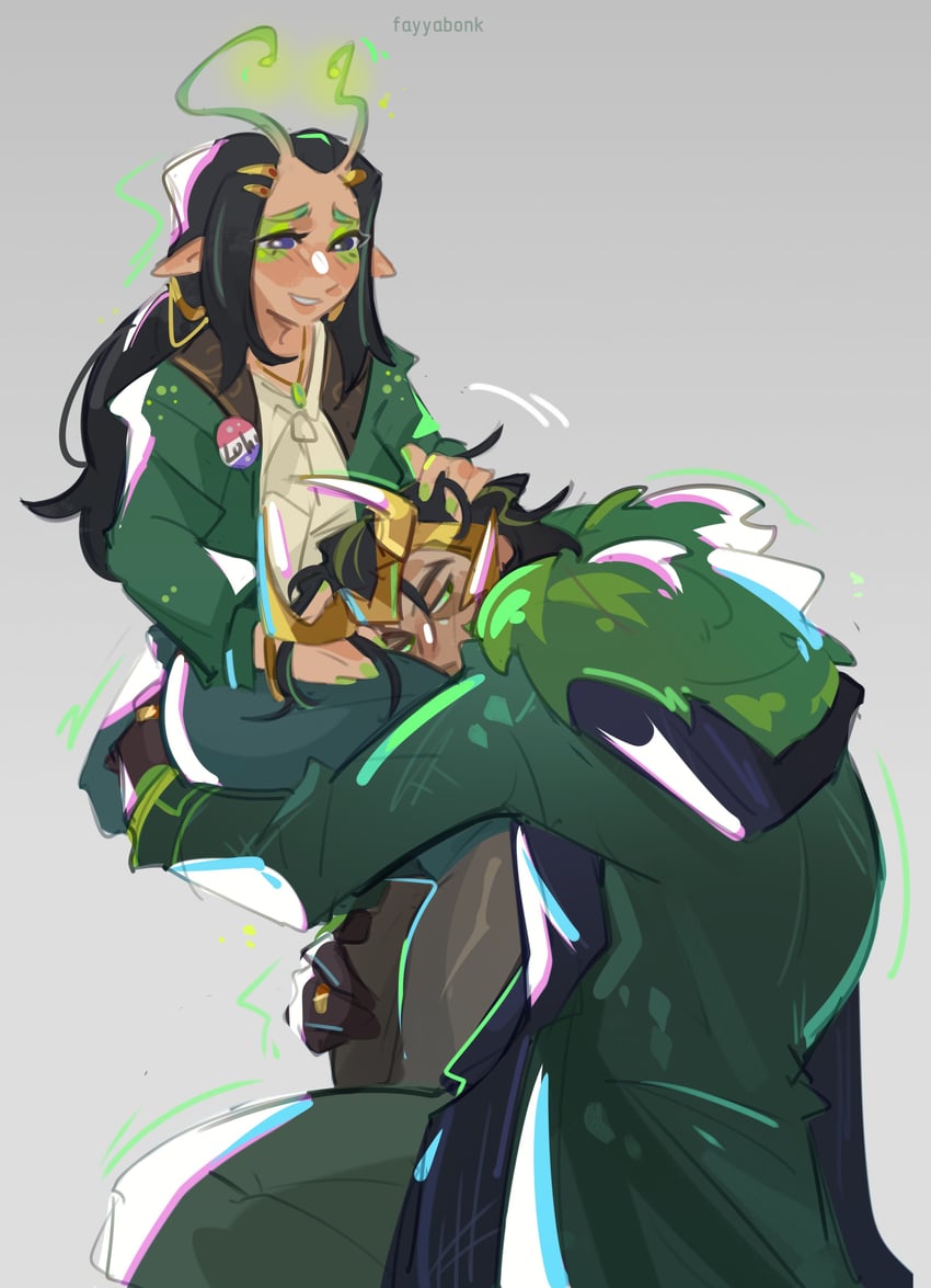 loki and mantis (marvel and 3 more) drawn by fayyabonk