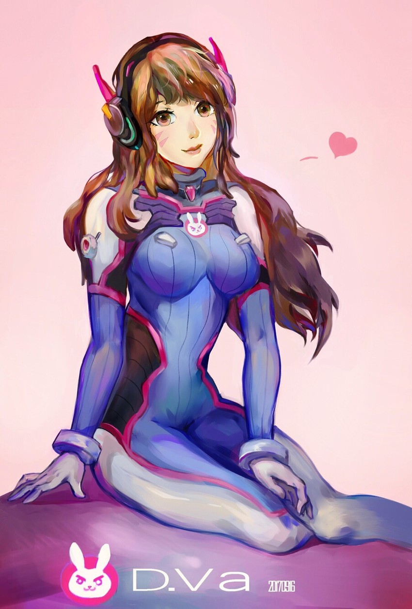 d.va (overwatch and 1 more) drawn by re21