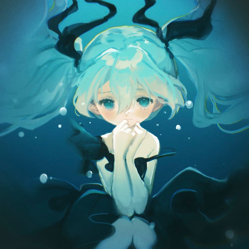 hatsune miku (vocaloid and 1 more) drawn by takki_kindwater