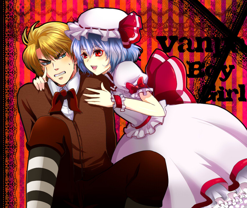 remilia scarlet and dio brando (touhou and 2 more) drawn by honchu