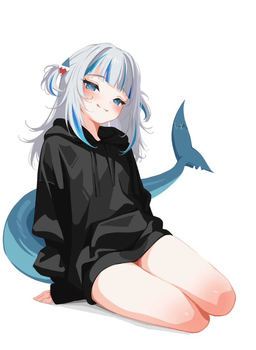gawr gura (hololive and 1 more) drawn by sansha_art