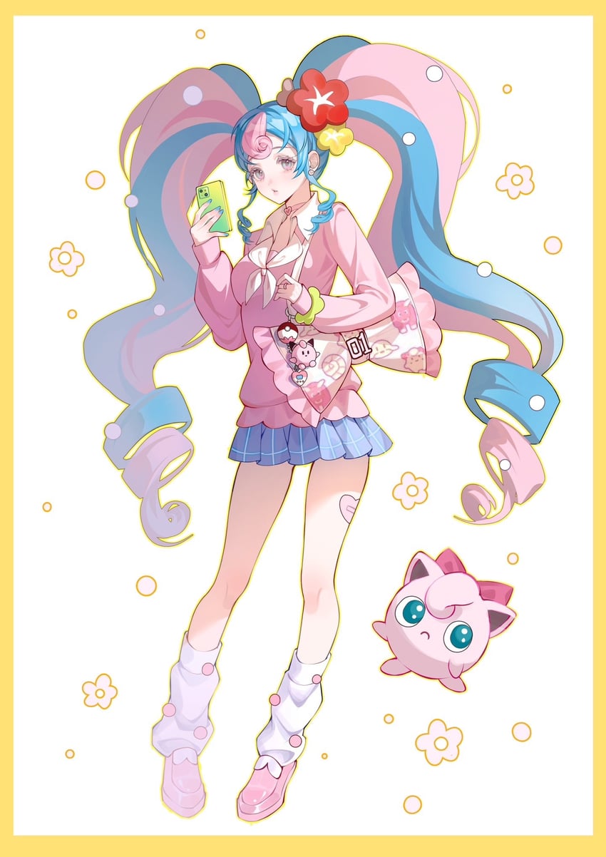 hatsune miku, jigglypuff, clefairy, and fairy miku (pokemon and 2 more) drawn by utaki_(z711425986)