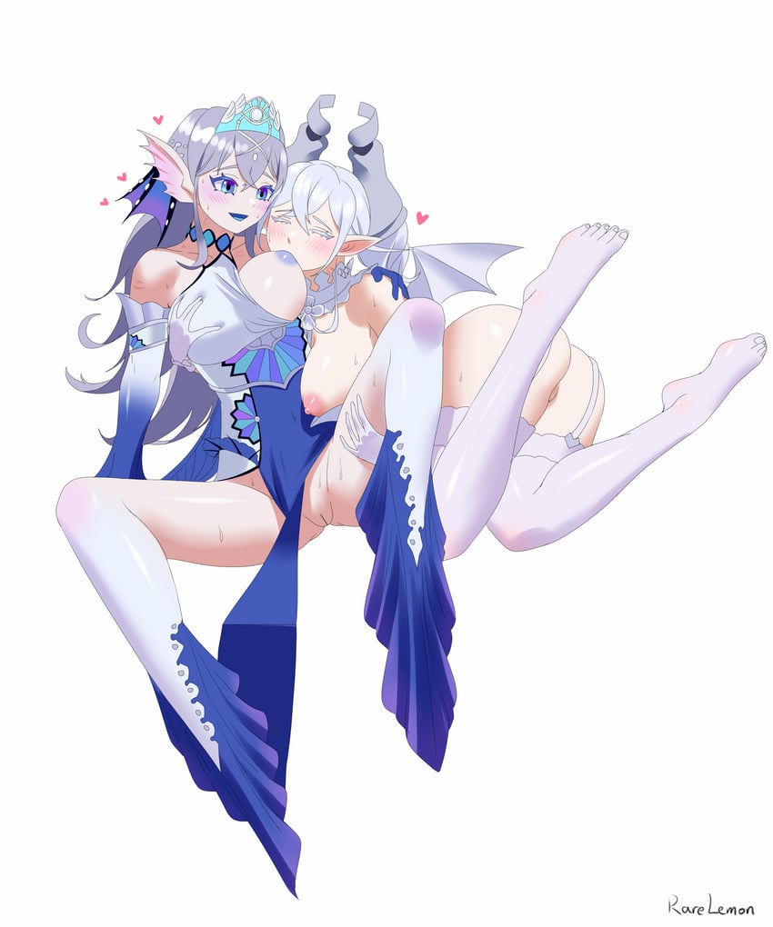 lovely labrynth of the silver castle, kitkallos, and tearlaments kitkallos (yu-gi-oh!) drawn by rare_lemon