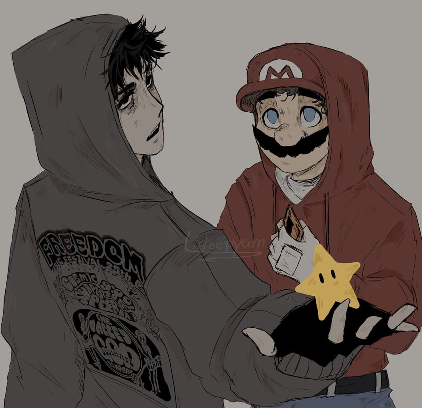 mario and simon henriksson (mario and 1 more) drawn by lisleepyam