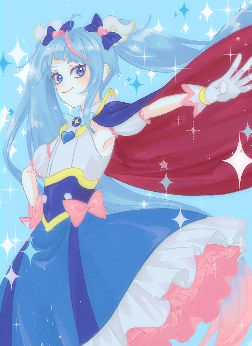 sora harewataru and cure sky (precure and 1 more) drawn by ushiyama_ame