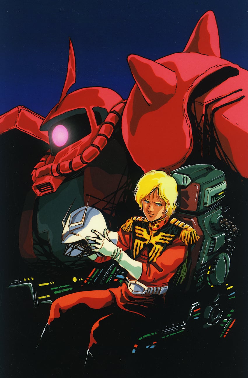 char aznable and zaku ii s char custom (gundam and 1 more) drawn by mikimoto_haruhiko