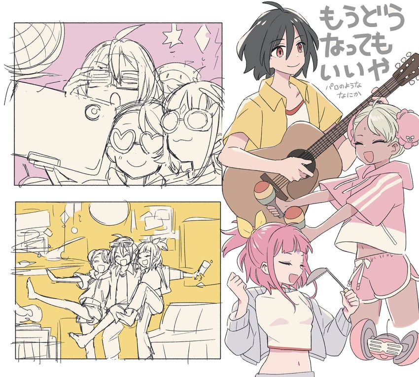 raraiya monday, bellri zenam, noredo nug, and nobell (gundam and 1 more) drawn by sbr_ghn