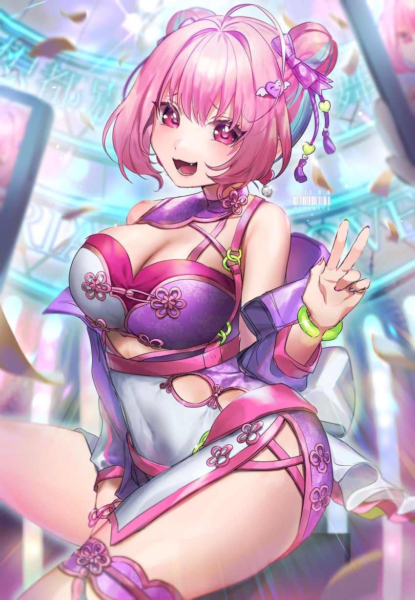 yumemi riamu (idolmaster and 2 more) drawn by oomabiblogo2